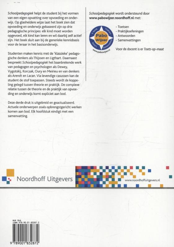Achterkant van Schoolpedagogiek