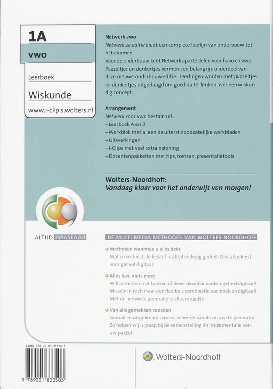 Achterkant van Leerboek