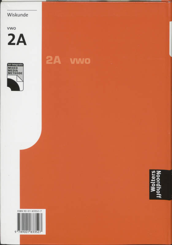 Achterkant van Vwo 2A