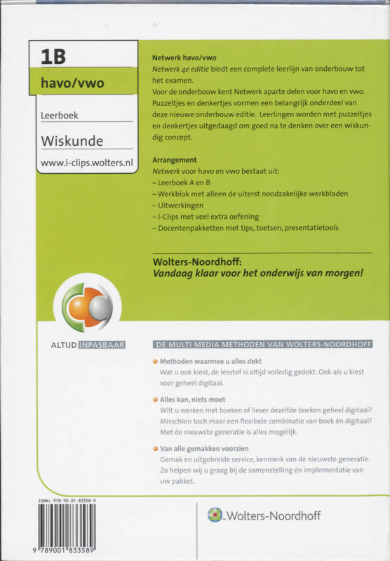 Achterkant van Leerboek