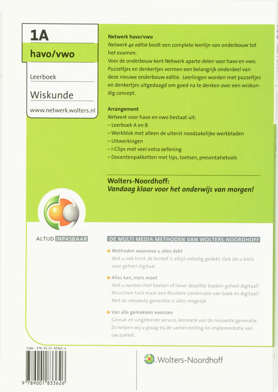 Achterkant van 1A Havo/vwo