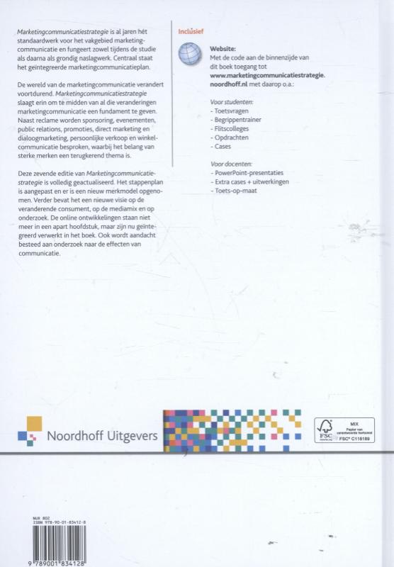 Achterkant van Marketingcommunicatiestrategie
