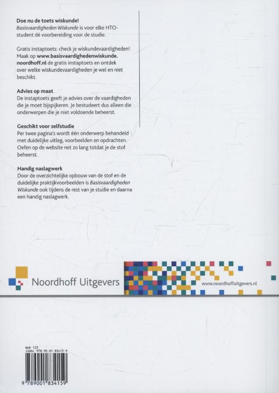 Achterkant van Basisvaardigheden wiskunde