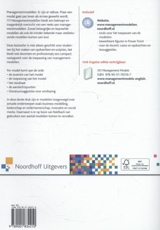 Achterkant van 111 Managementmodellen