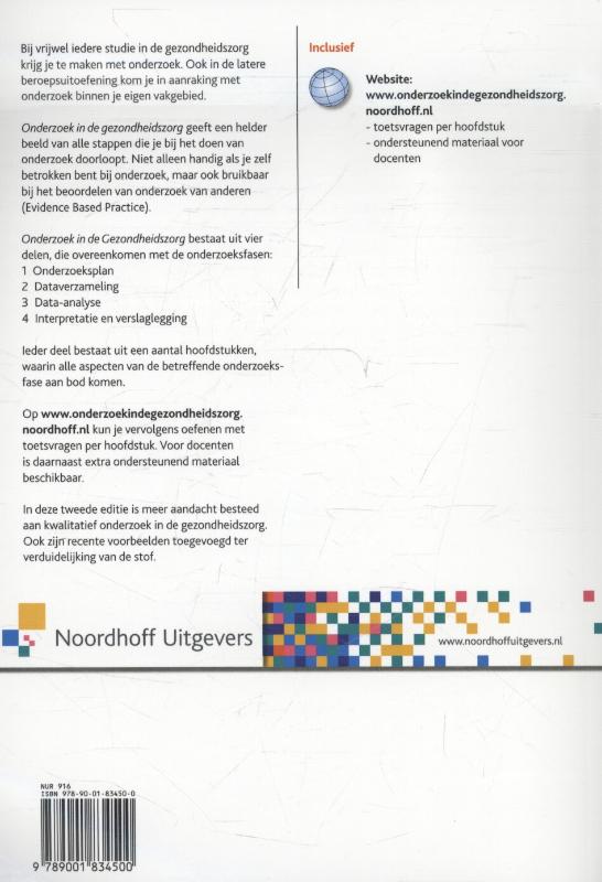 Achterkant van Onderzoek in de gezondheidszorg