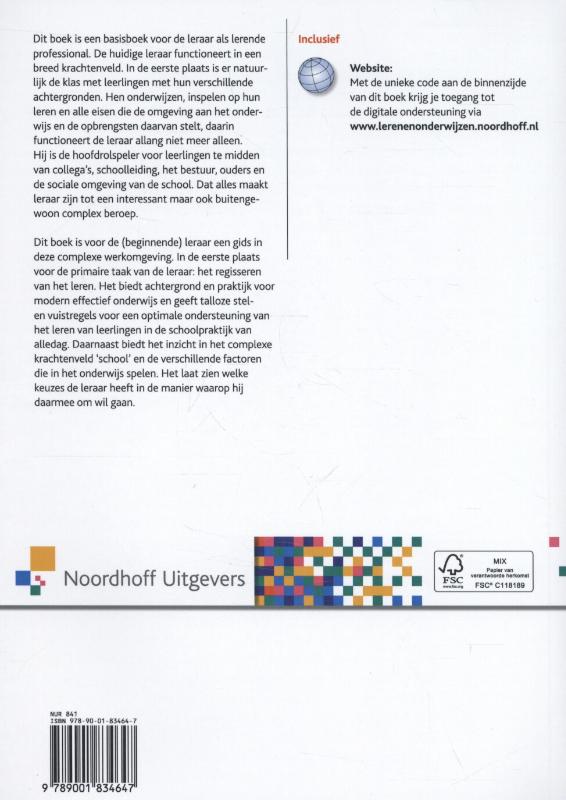 Achterkant van Leren en onderwijzen