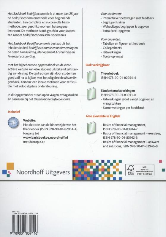 Achterkant van opgaven