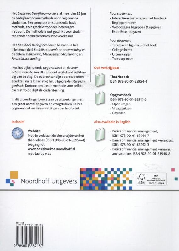 Achterkant van Studentenuitwerkingen