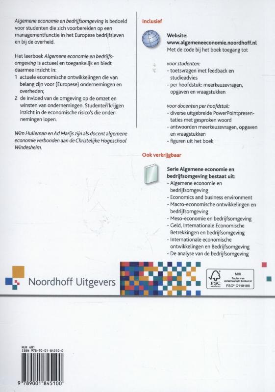Achterkant van Algemene economie en bedrijfsomgeving