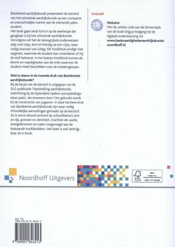 Achterkant van Basiskennis aardrijkskunde