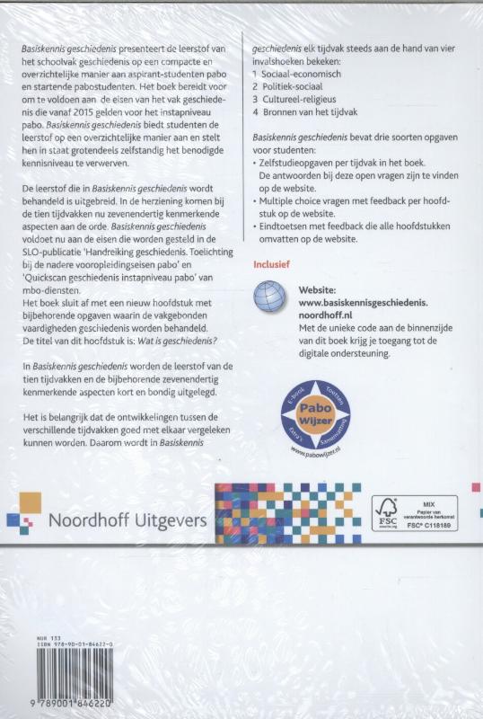 Achterkant van Basiskennis geschiedenis