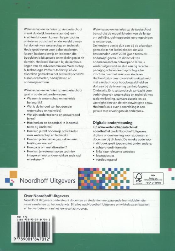 Achterkant van Wetenschap en techniek op de basisschool