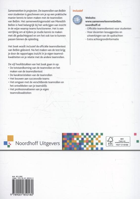 Achterkant van Samenwerken in projecten
