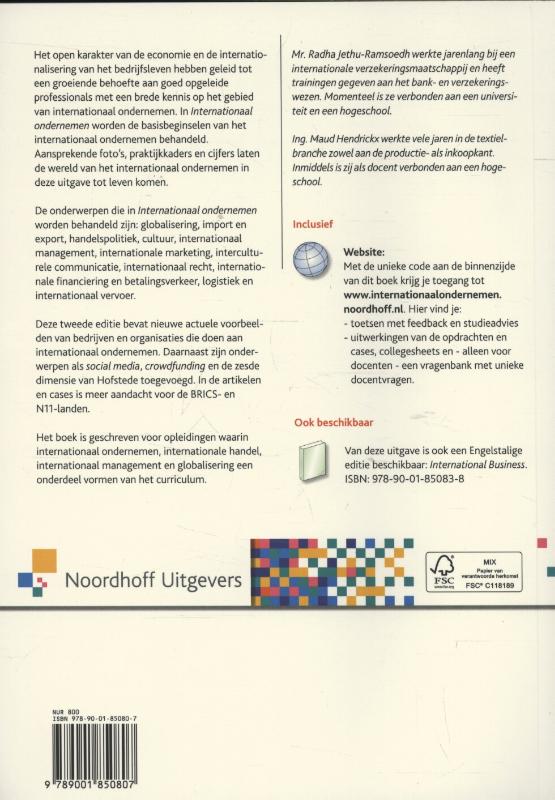 Achterkant van Internationaal ondernemen