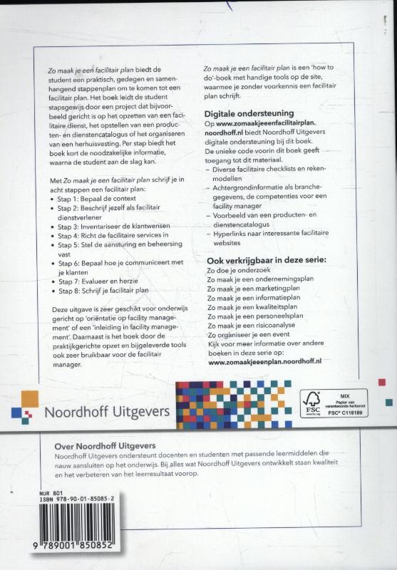 Achterkant van Zo maak je een facilitair plan