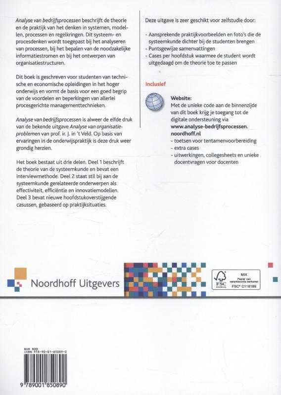 Achterkant van Analyse van bedrijfsprocessen