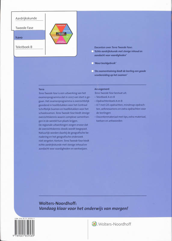Achterkant van Tekstboek B