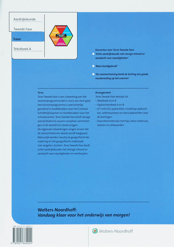 Achterkant van Tekstboek A