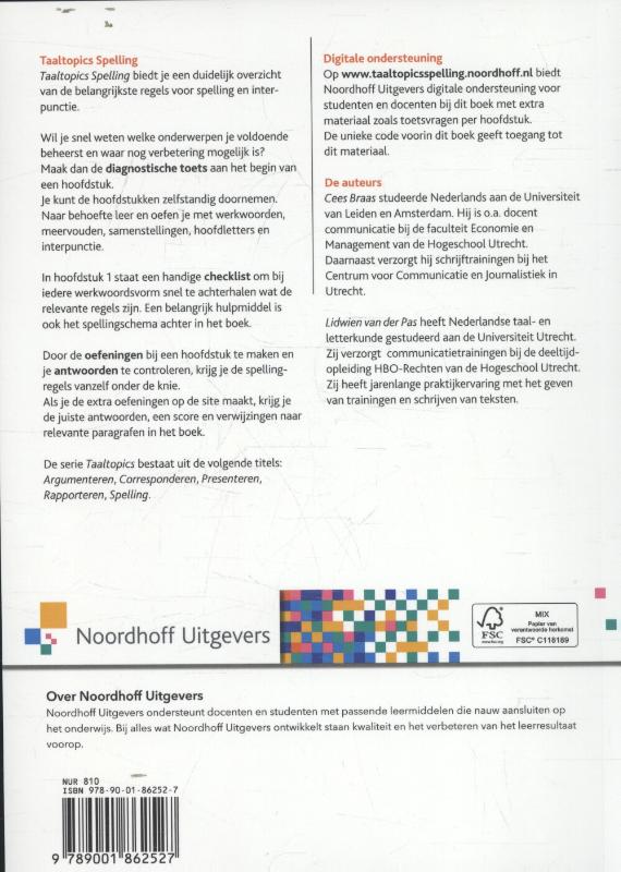 Achterkant van Spelling