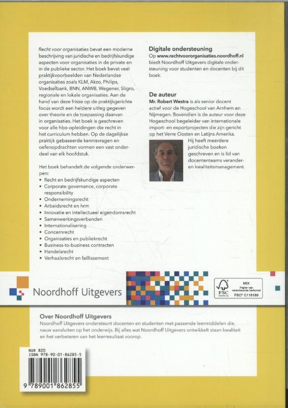 Achterkant van Recht voor organisaties