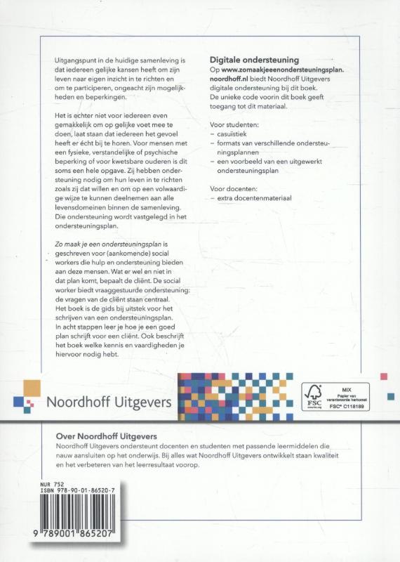 Achterkant van Zo maak je een ondersteuningsplan