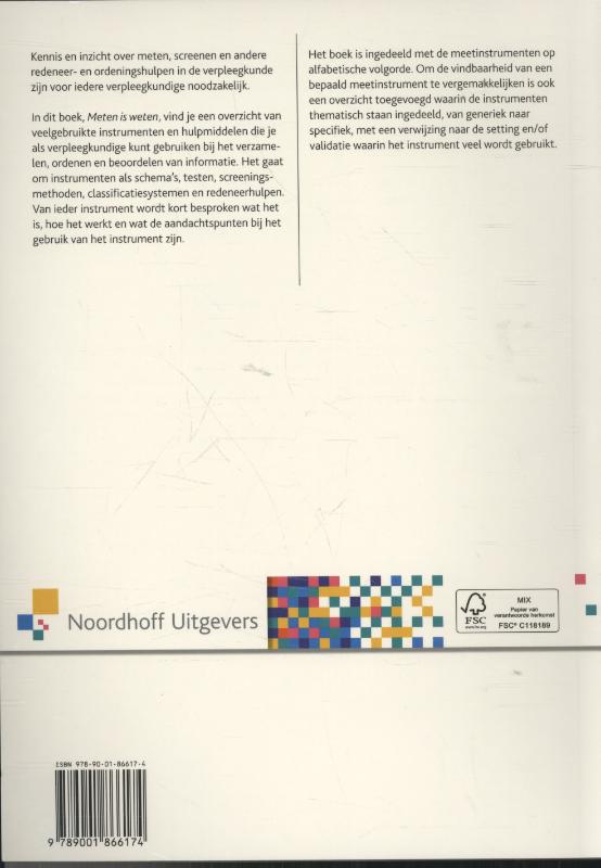 Achterkant van Meten is weten