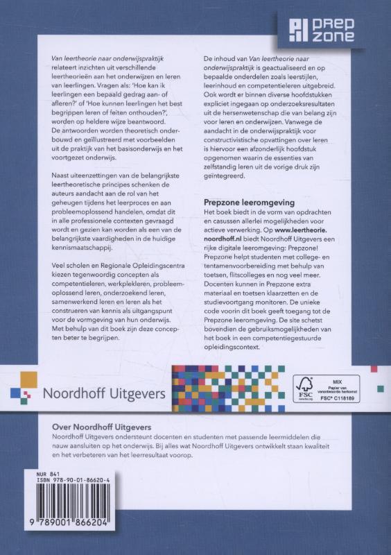 Achterkant van Van leertheorie naar onderwijspraktijk