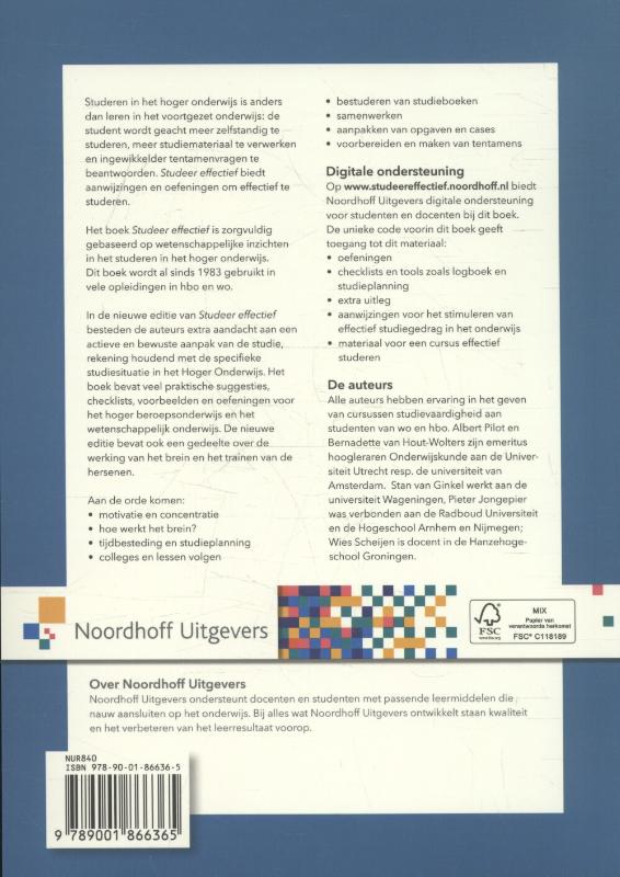 Achterkant van Studeer effectief