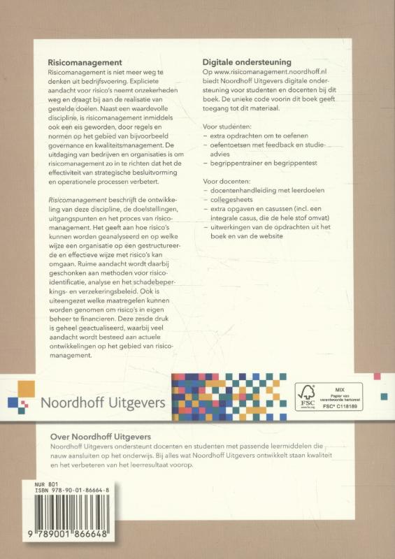 Achterkant van Risicomanagement