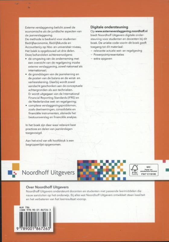 Achterkant van Externe verslaggeving