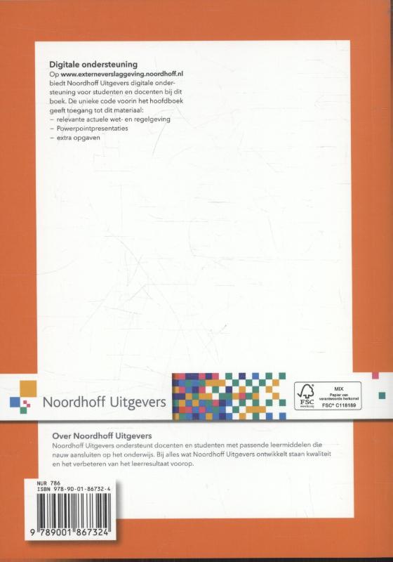 Achterkant van Externe verslaggeving