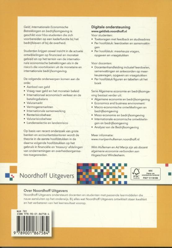 Achterkant van Geld, internationale economische betrekkingen en bedrijfsomgeving