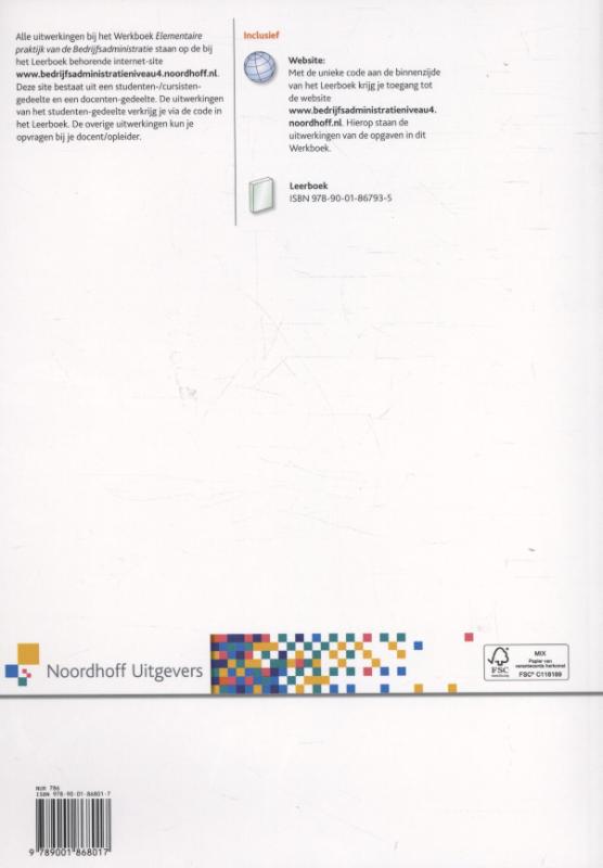 Achterkant van Werkboek