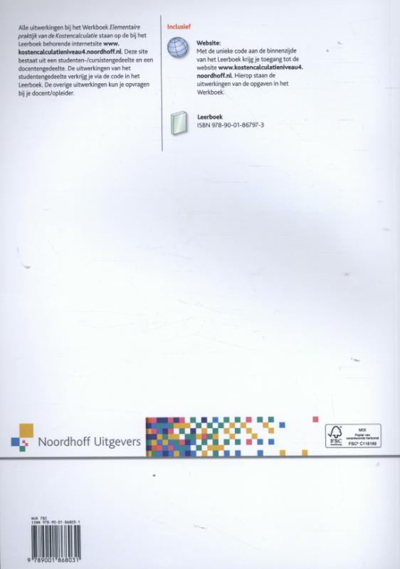 Achterkant van werkboek
