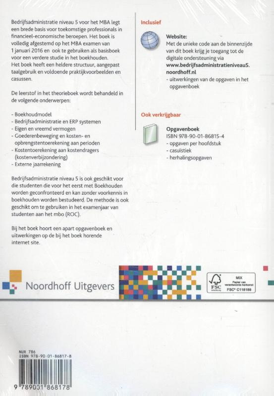 Achterkant van niveau 5 MBA