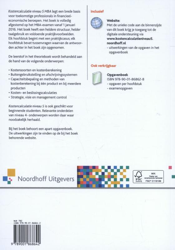 Achterkant van Niveau 5 MBA