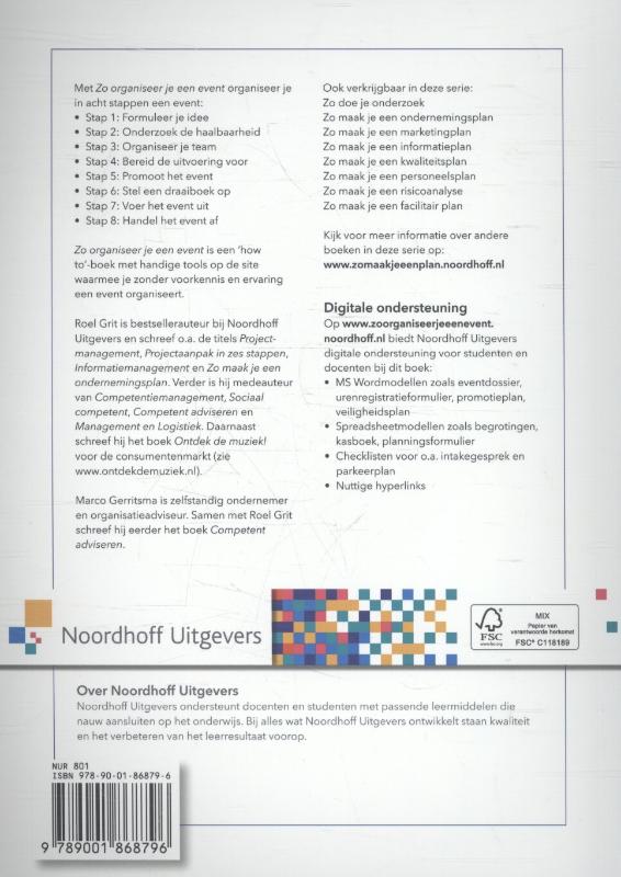Achterkant van Zo organiseer je een event