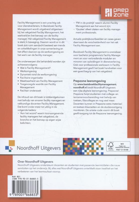 Achterkant van Basisboek facility management