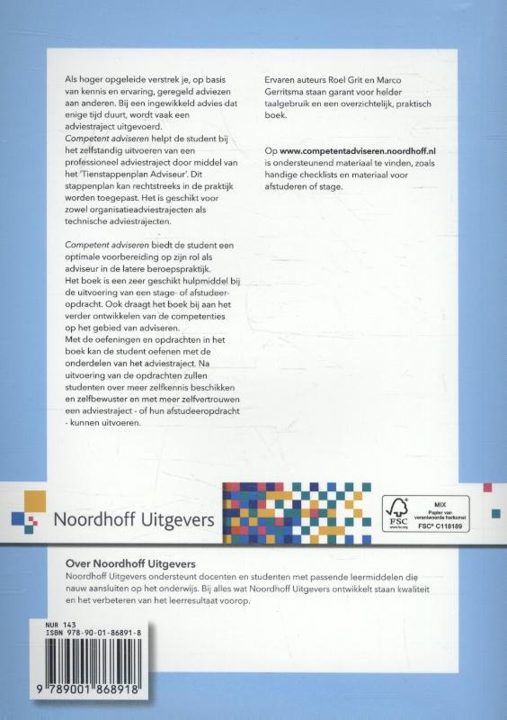 Achterkant van Competent adviseren