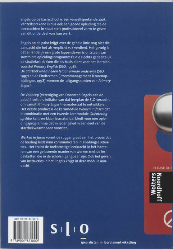 Achterkant van Kernmodule 2 Engels voor pabo