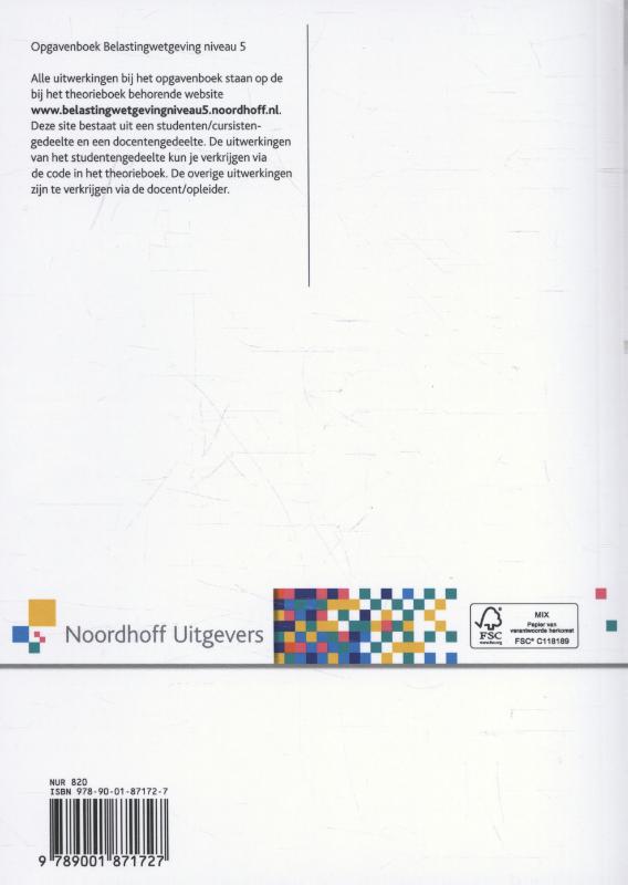 Achterkant van opgaven