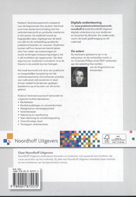 Achterkant van Praktisch Verbintenissenrecht