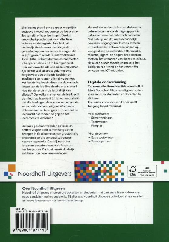 Achterkant van Effectieve didactiek