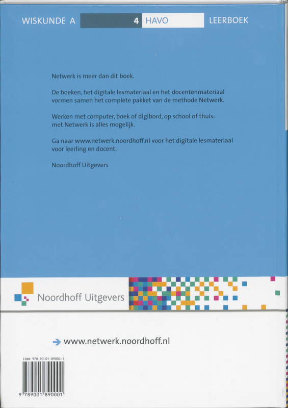 Achterkant van 4 Havo wiskunde A