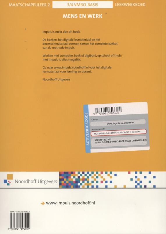 Achterkant van Leerwerkboek