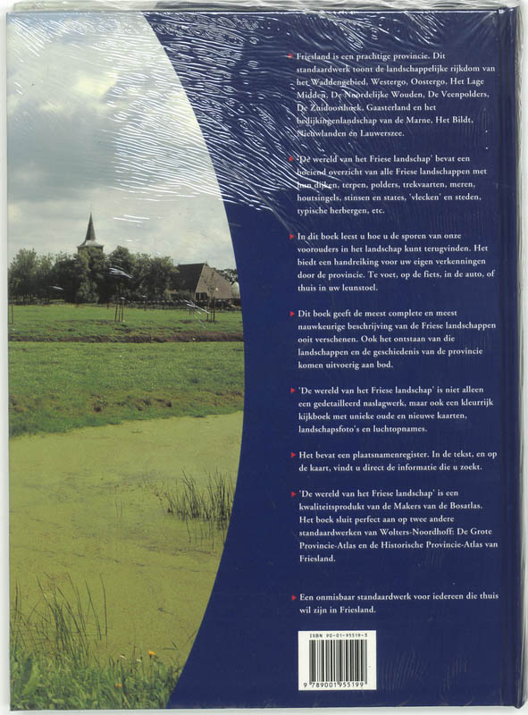 Achterkant van De wereld van het Friese landschap
