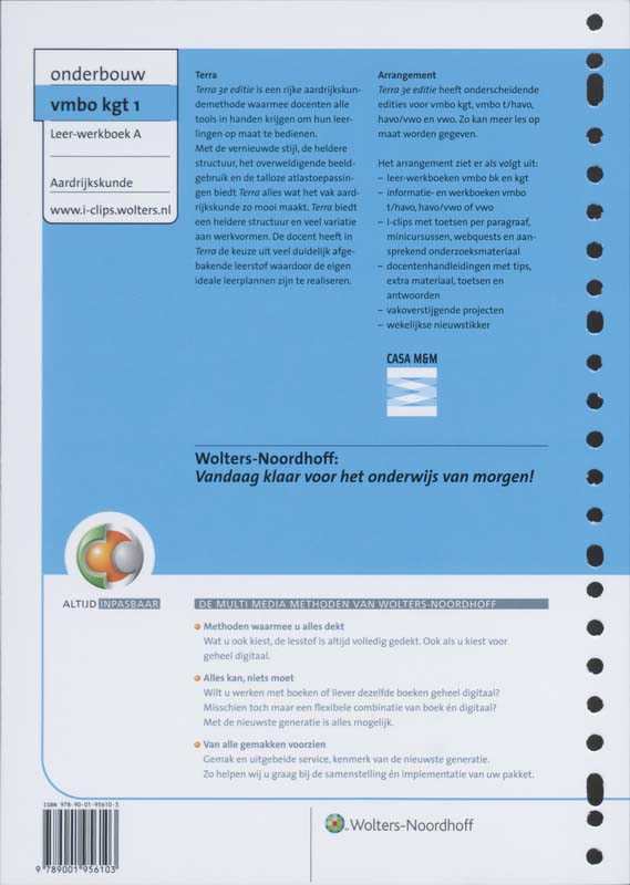 Achterkant van Leerwerkboek A