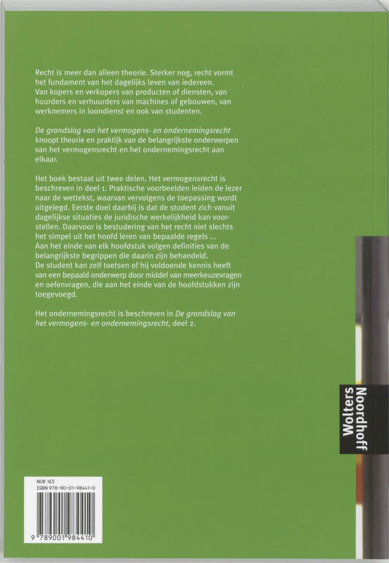 Achterkant van Vermogensrecht