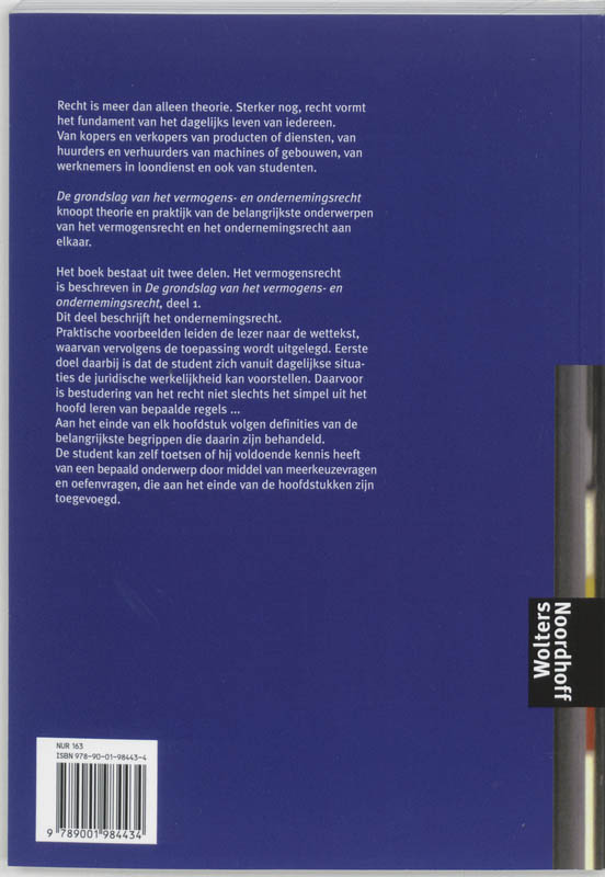 Achterkant van Ondernemingsrecht