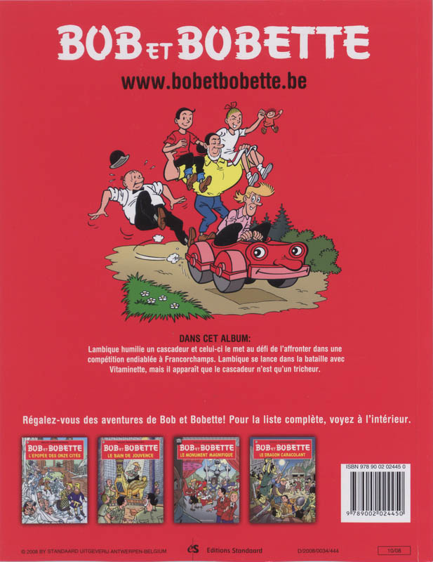 Achterkant van Le cascadeur casse-cou